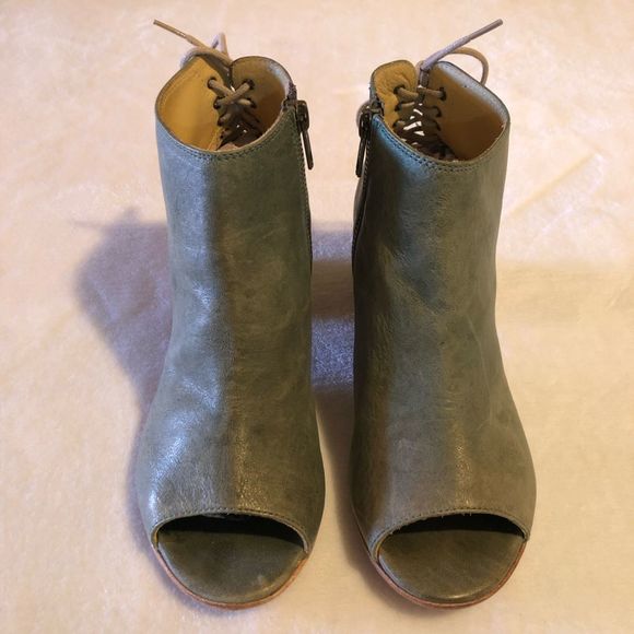 Lemaré Leather Open-Toe Ankle Boots • EU Sz 36 - Picture 1 of 8